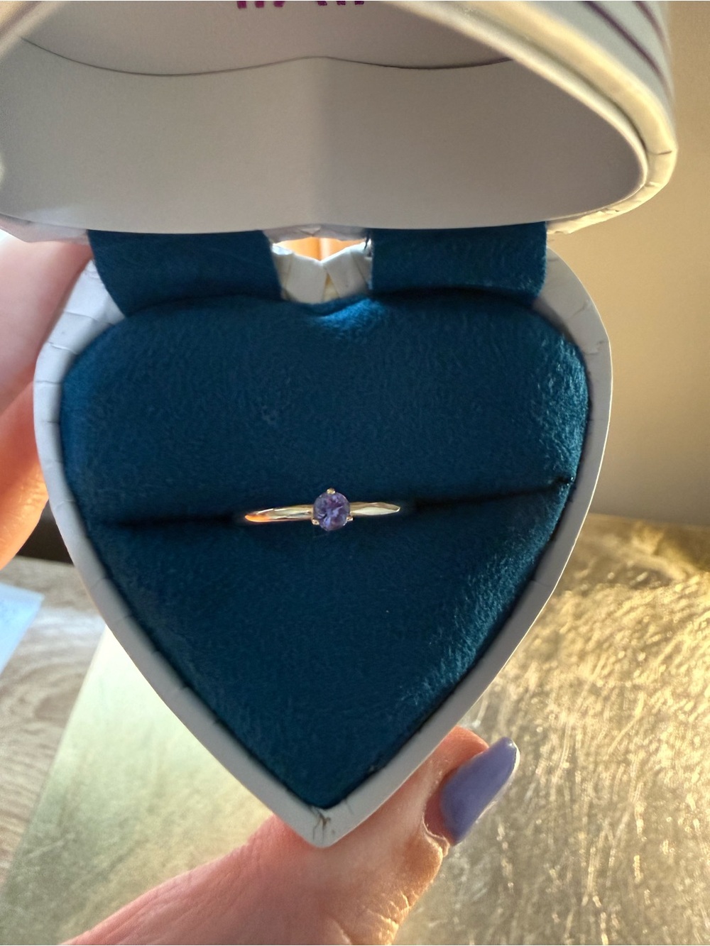The last line jewelry - solitaire tanzanite ring size 7